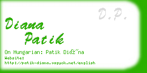 diana patik business card